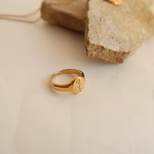 Load image into Gallery viewer, Rose Signet Ring - 18K Gold Filled