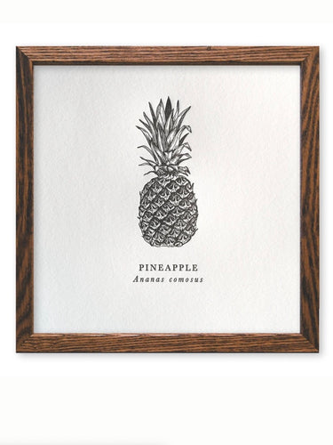 Pineapple Letterpress Print
