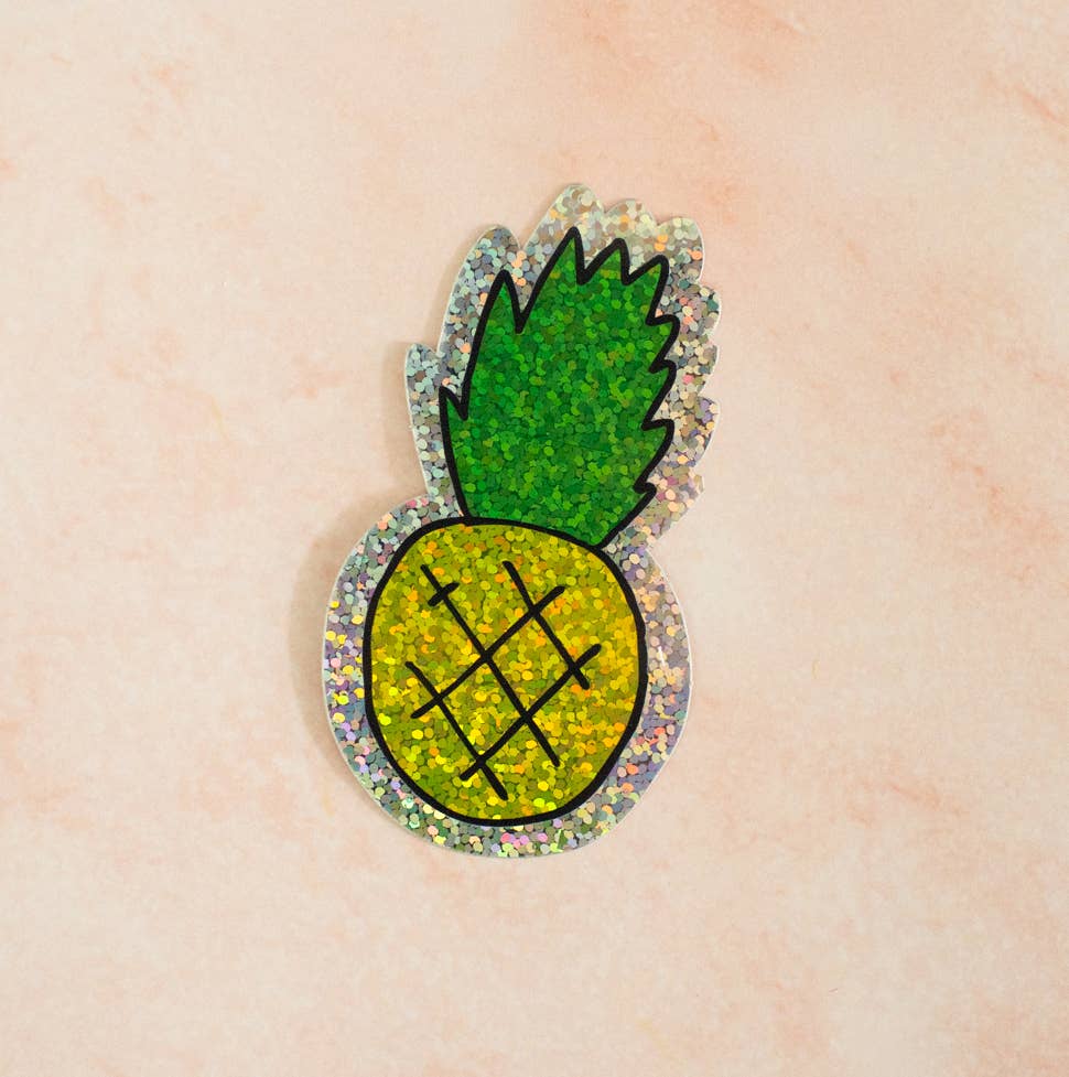 Glitter Pineapple Sticker