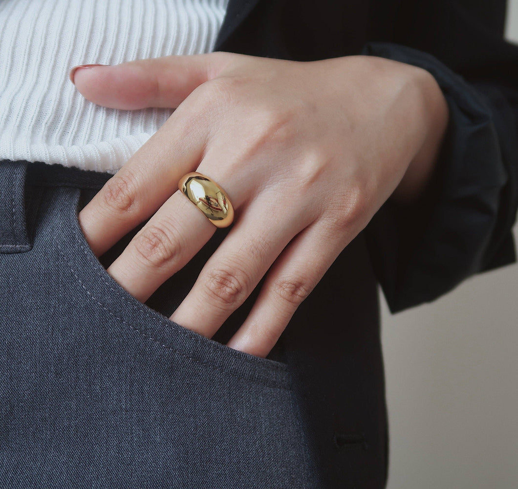 Gold Dome Ring - 18K Gold Filled