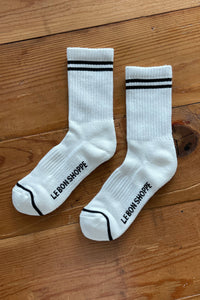 Boyfriend Socks: Classic White