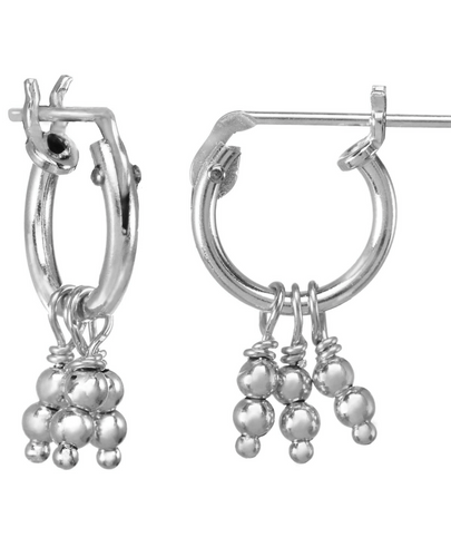 Daphne Hoop Earrings - Silver