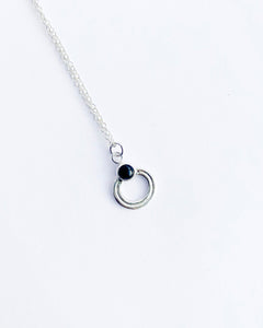 Europa Necklace - Onyx + Sterling Silver