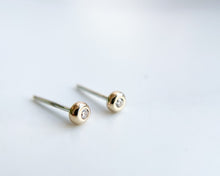 Load image into Gallery viewer, Gaia Diamond Stud Earrings - Recycled 14K Gold