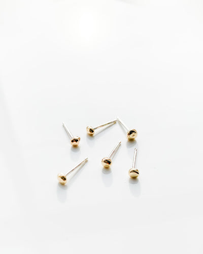 Gaia Stud Earrings - Recycled 14k Gold